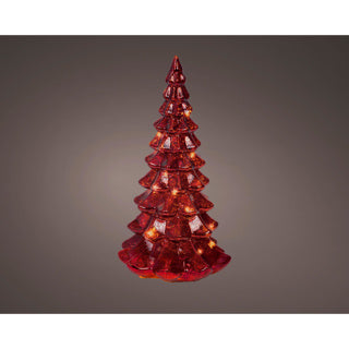 Kaemingk micro led boom verre stable intérieur dia10cm x h.21cm