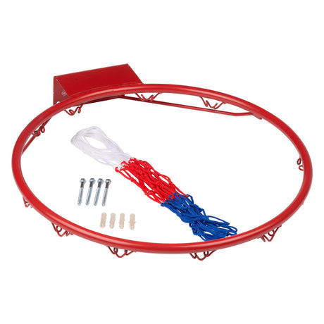 Anneau de basket Dunlop - métal - avec filet et matériel de montage - ø anneau env. 45 cm
