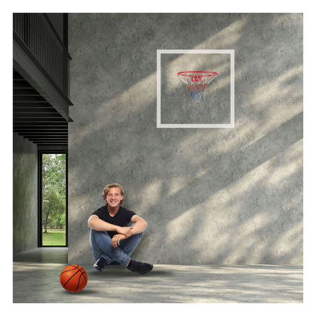 Anneau de basket Dunlop - métal - avec filet et matériel de montage - ø anneau env. 45 cm