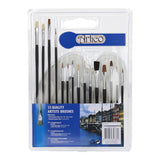 Pinceaux et palette, 16 pcs.