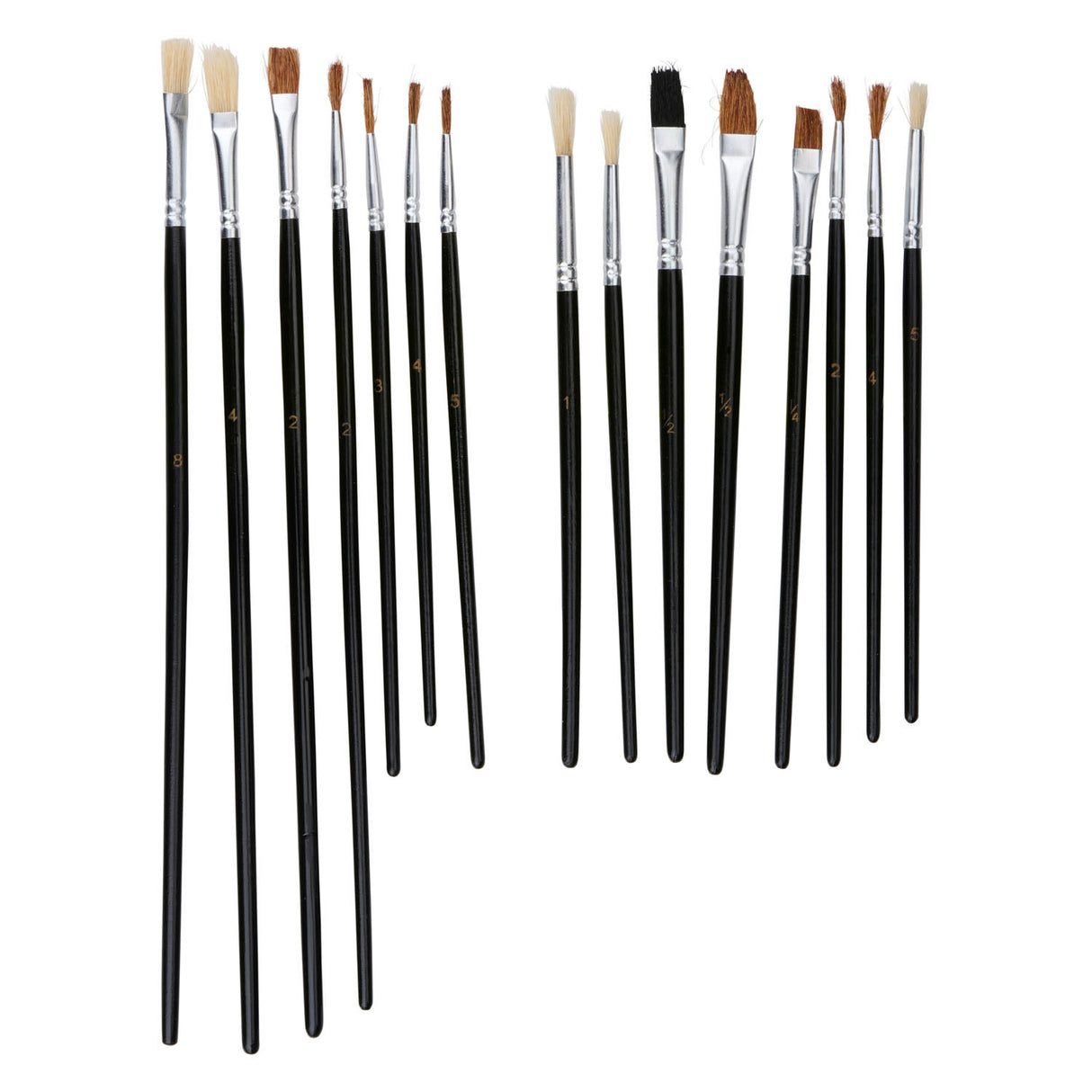 Pinceaux et palette, 16 pcs.
