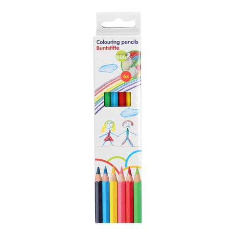 Crayons de couleur, 6 pièces.