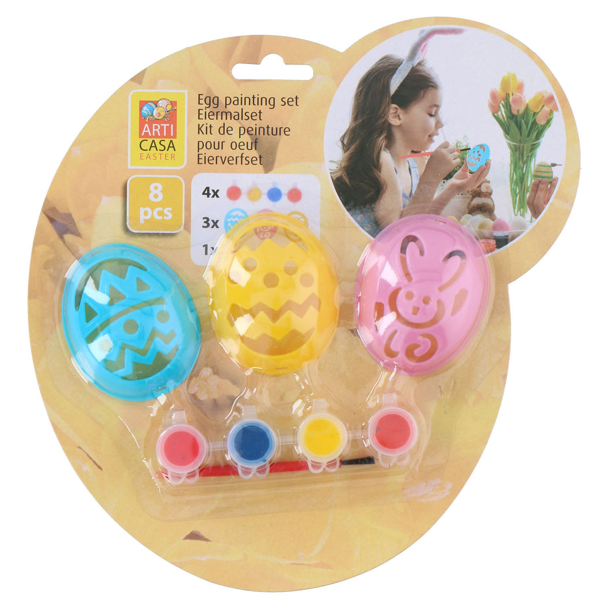 Gabarits de kit de peinture aux œufs, 8 pcs.