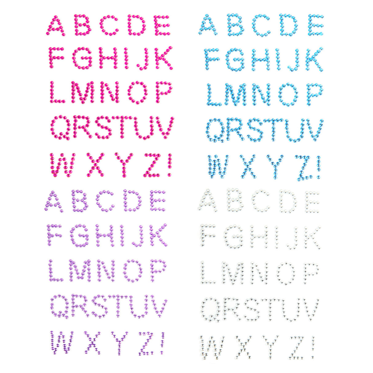 Alphabet strass, 27 pcs.