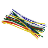 Edco craft line fils chenille - 30 pièces - cure-pipes artisanat 30 cm - fil chenille multicolore 5 couleurs - matériel artisanal enfants