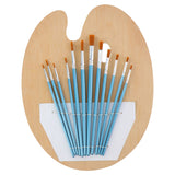 Pinceaux créatifs pour enfants avec palette de peintre en bois, 13 pcs.