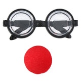 Edco party casa lunettes de clown avec nez - accessoire de clown fête - lunettes d'habillage clown - carnaval - noir et rouge