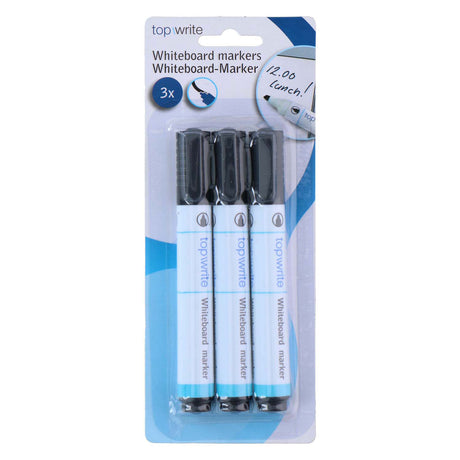 Marqueur pour tableau blanc noir, 3 pcs.