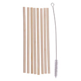 Pailles en bambou, 9 pcs.