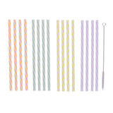 Pailles réutilisables avec brosse, 25 pcs.
