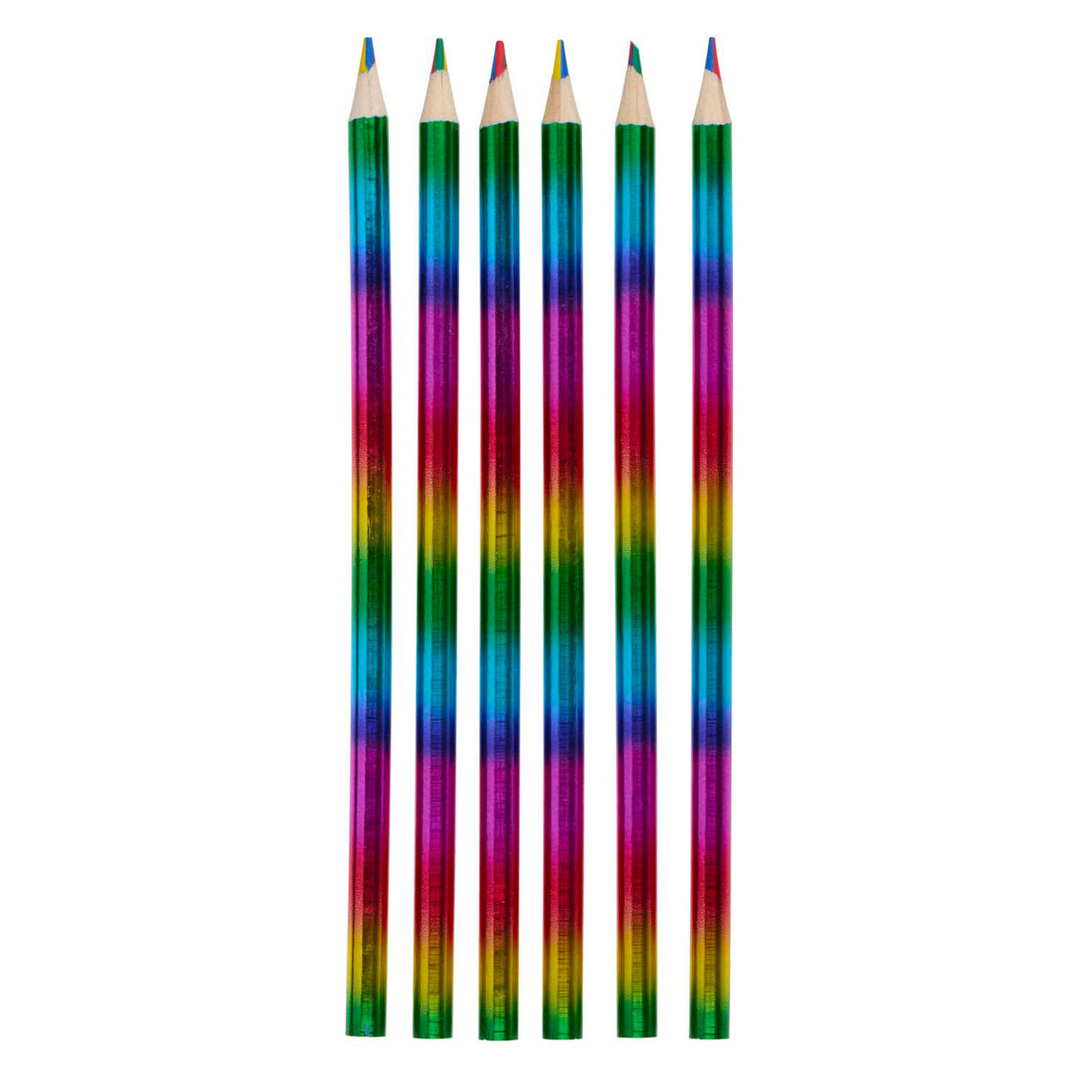 Crayons de couleur arc-en-ciel 4 en 1, 6 pcs.
