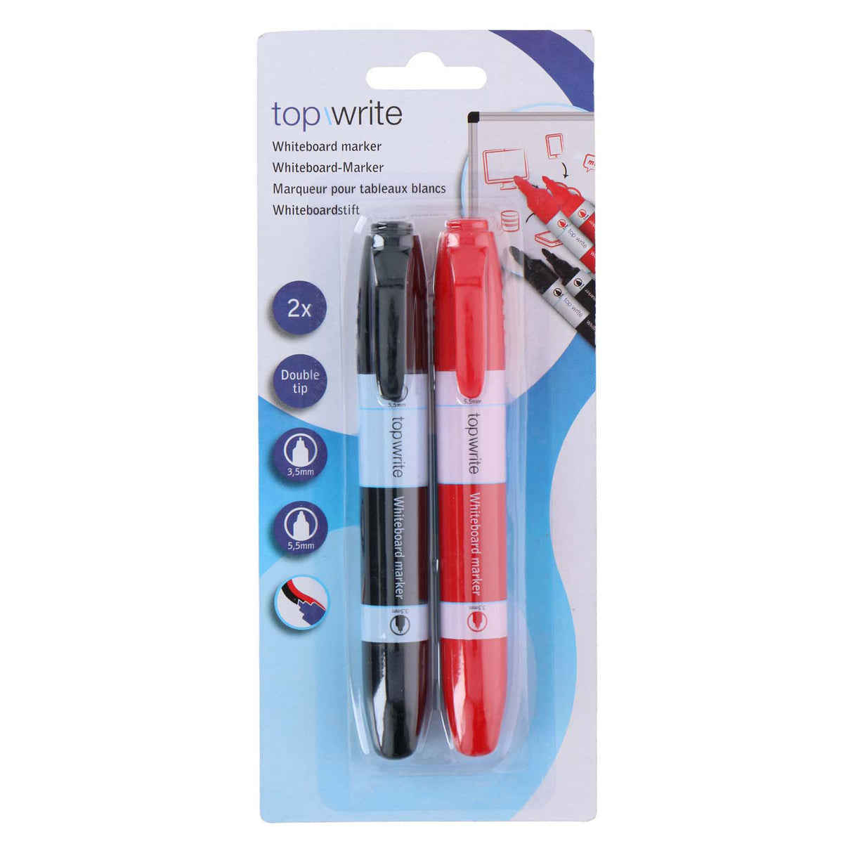 Marqueur pour tableau blanc, 2 pcs.
