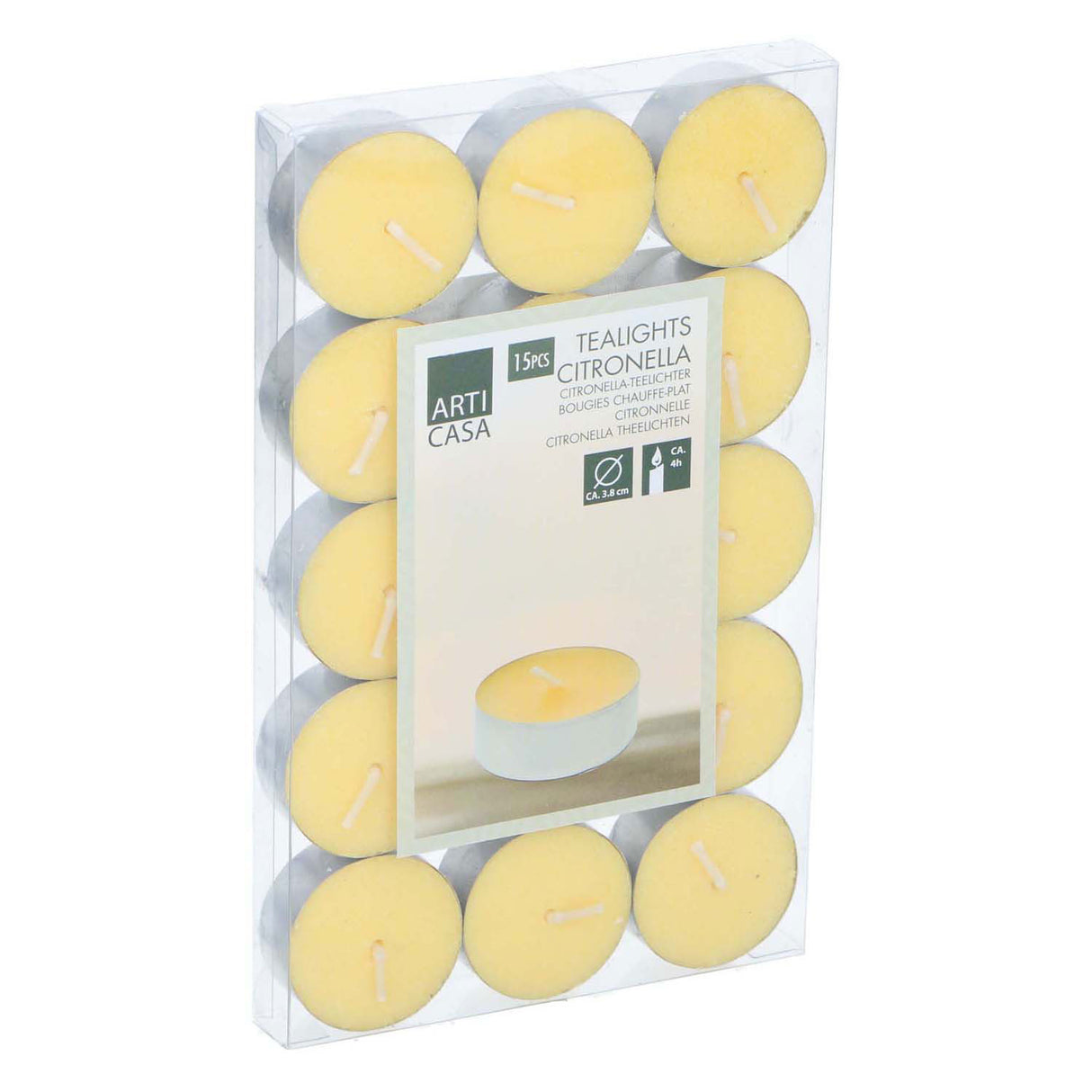 Bougie à la citronnelle pour l'extérieur, 15 pcs.