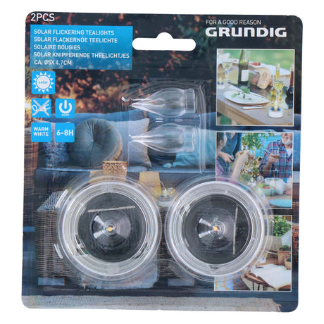 Bougies chauffe-plat solaires, 2 pcs.