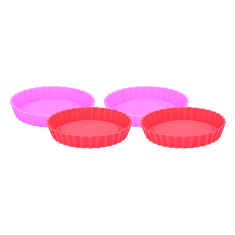 Moule à pâtisserie en silicone Alpina rond, 4 pièces