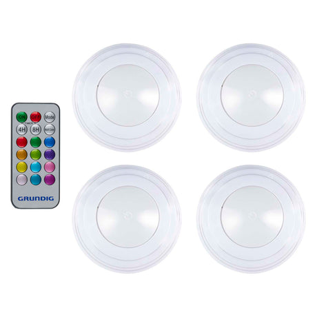 Lampe LED sans fil Grundig à changement de couleur, lot de 4