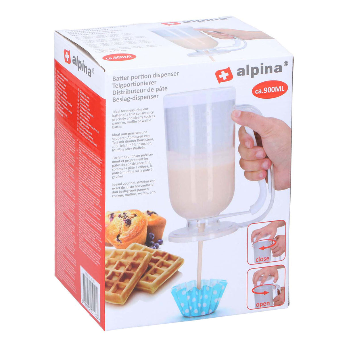 Distributeur de pâte Alpina 900 ml | 2 pièces