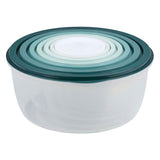 Boîte de rangement 6 pièces avec couvercle, ronde