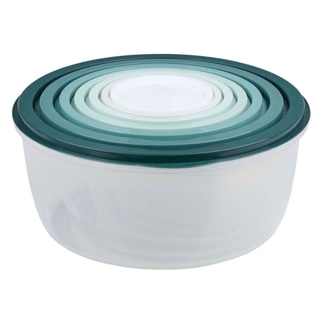 Boîte de rangement 6 pièces avec couvercle, ronde