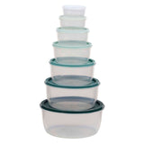 Boîte de rangement 6 pièces avec couvercle, ronde