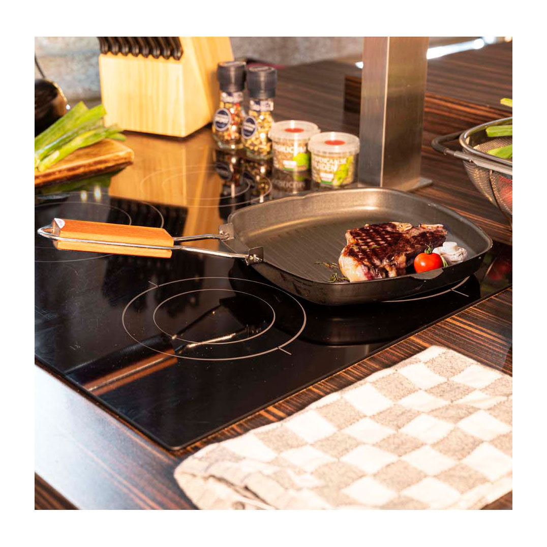 Poêle à griller pliable Alpina, 24x24 cm