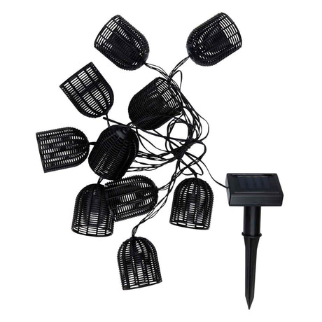 Cordon lumineux solaire noir, 420cm