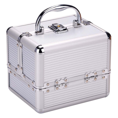 Trousse de maquillage en métal - beauty case - 18x15cm