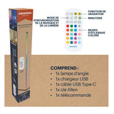 Lampe d'angle LED Grundig avec télécommande, 140 cm