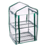 Kinzo serre bac de culture 45 x 50 x 80 cm - serre de jardin à 2 étages - serre compacte pour plantes et bac de culture - résistant aux intempéries et transparent
