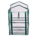 Kinzo serre bac de culture 45 x 50 x 80 cm - serre de jardin à 2 étages - serre compacte pour plantes et bac de culture - résistant aux intempéries et transparent