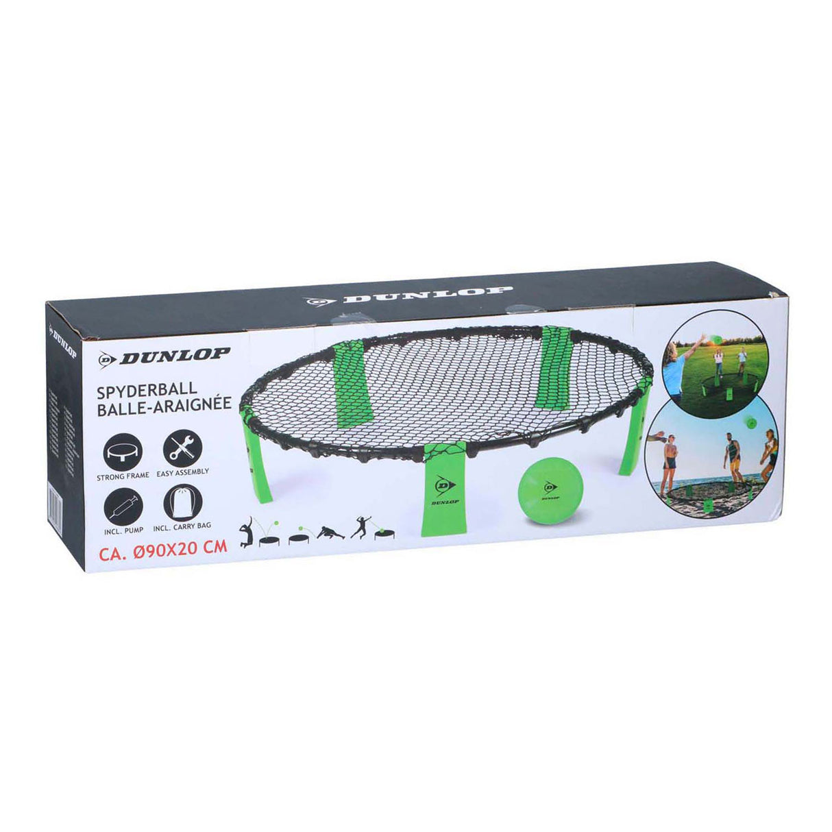 Attraper et lancer un jeu de spyderball | vert | 90 cm
