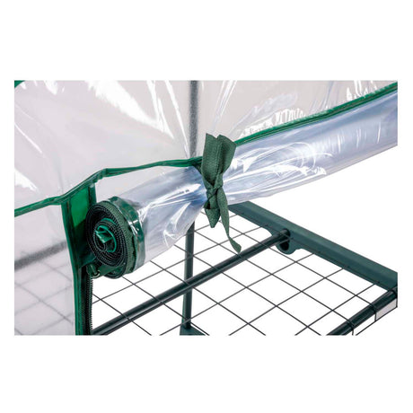Kinzo kweekkas - broeikas tuinkas 69x49x125 cm - kweekbak met 3 verdiepingen - transparant broeikast design met ritssluiting - broeikas kweekkas voor groenten kweken - groen
