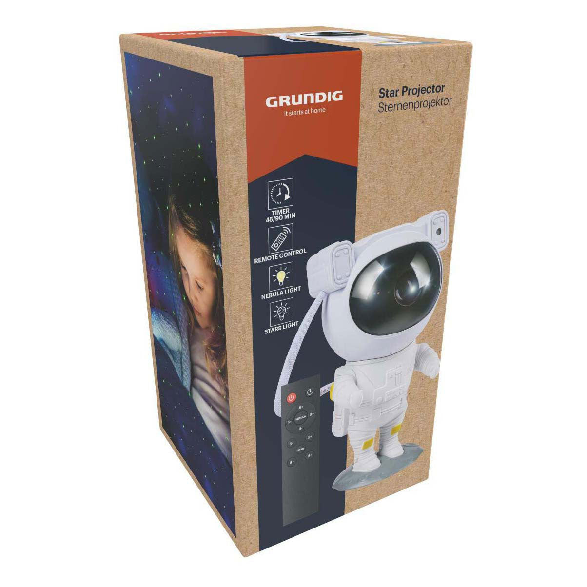 Astronaute projecteur d'étoiles Grundig avec télécommande