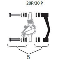 Jeu d'entretoises d'adaptateur de frein à disque Sram, jeu d'entretoises d'adaptateur de frein à disque avid sst