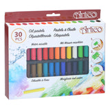 Pastels à l'huile, lot de 30 couleurs