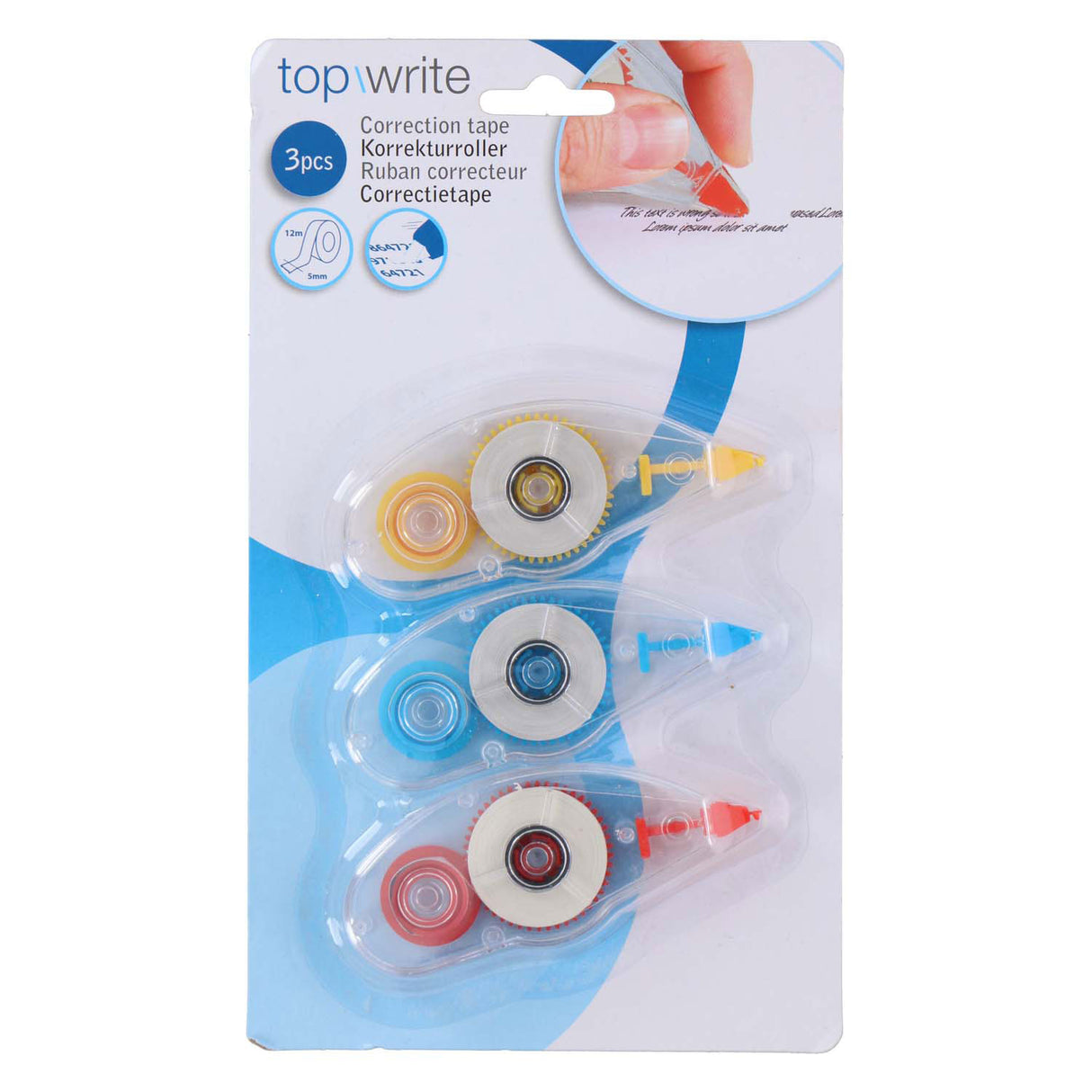 Rouleaux de ruban correcteur, 3 pcs.