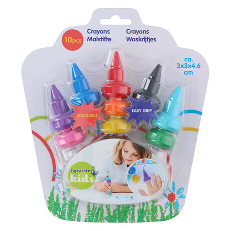 Crayons de cire empilables, 10 pcs.