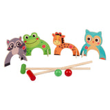 Eddy Toys jeu de croquet en bois, 8 pièces.