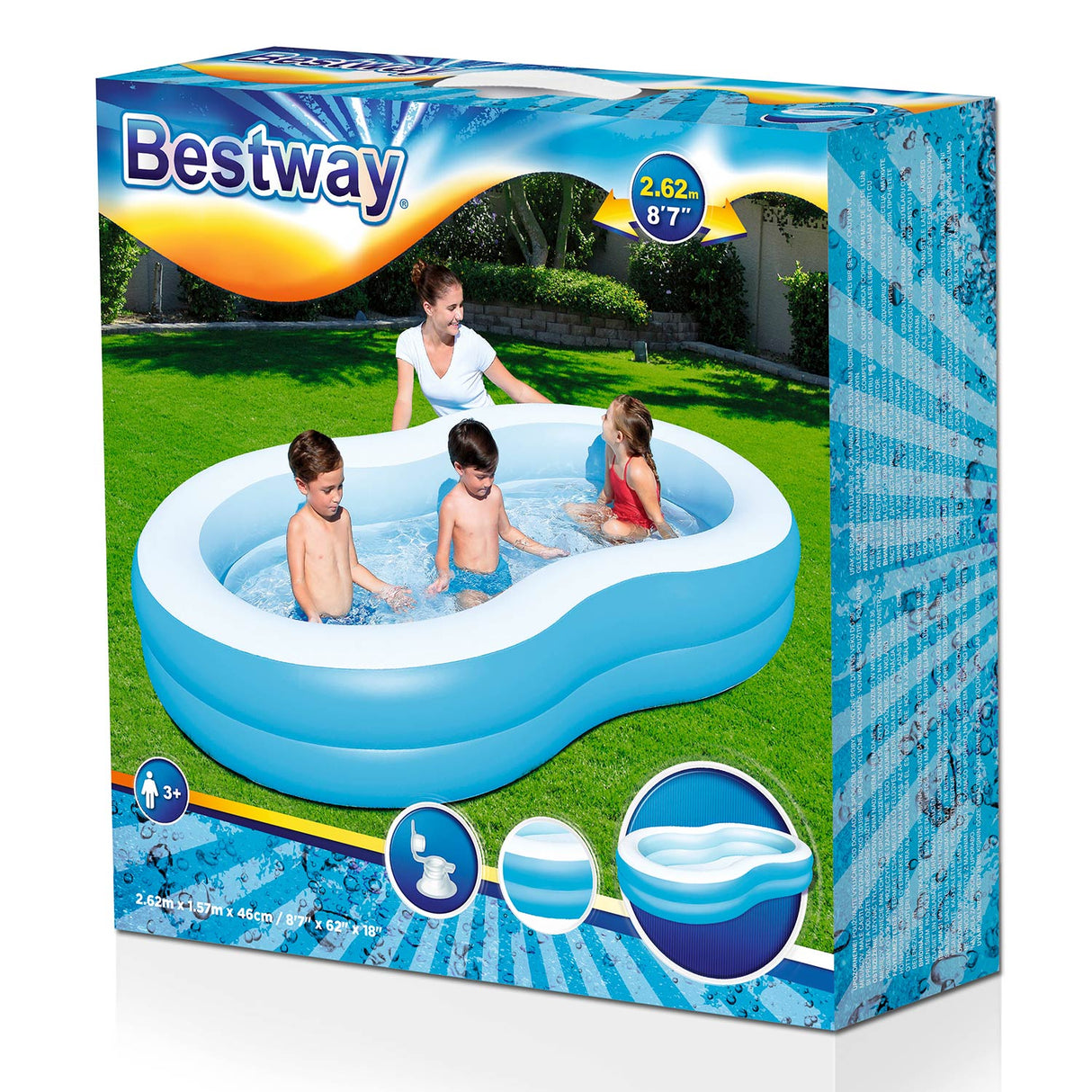 Bestway Family Pool Big Lagoon 262x157x46 cm
