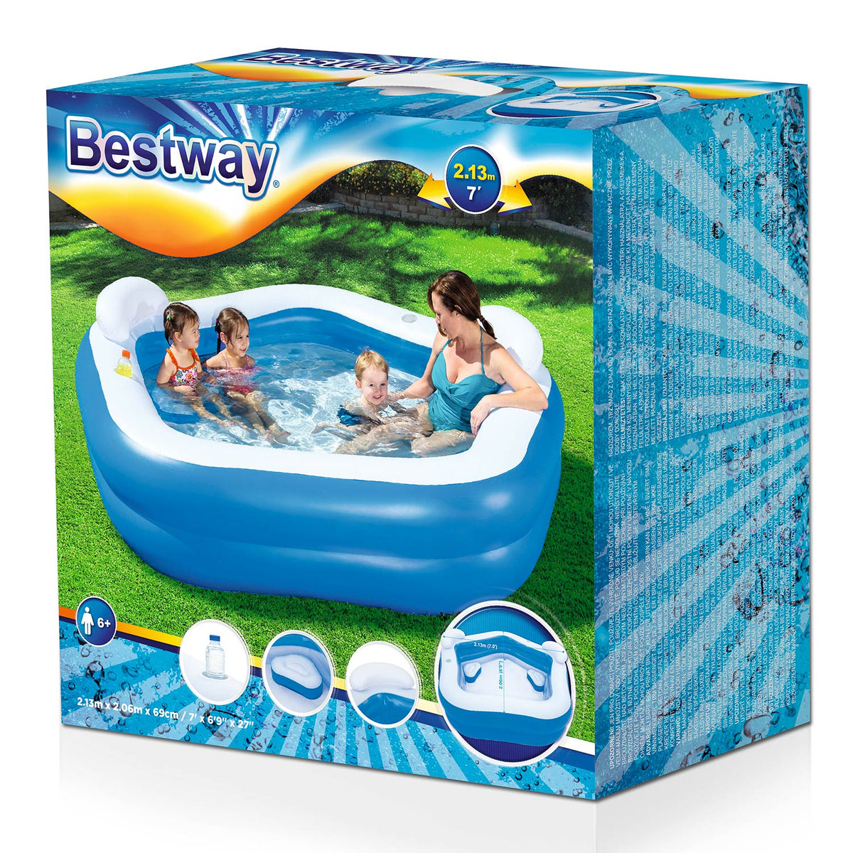 Piscine familiale Bestway oasis pentagonale 213