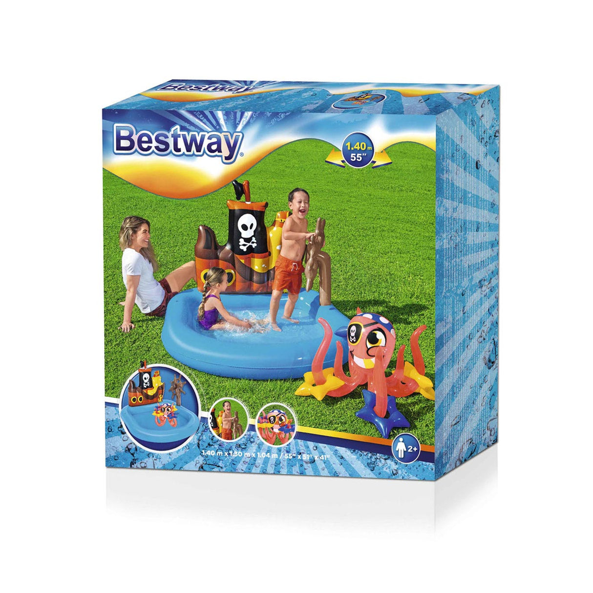 Bestway PlayCenter Tugboat Pirate Swimming Pool, 140x130x104cm