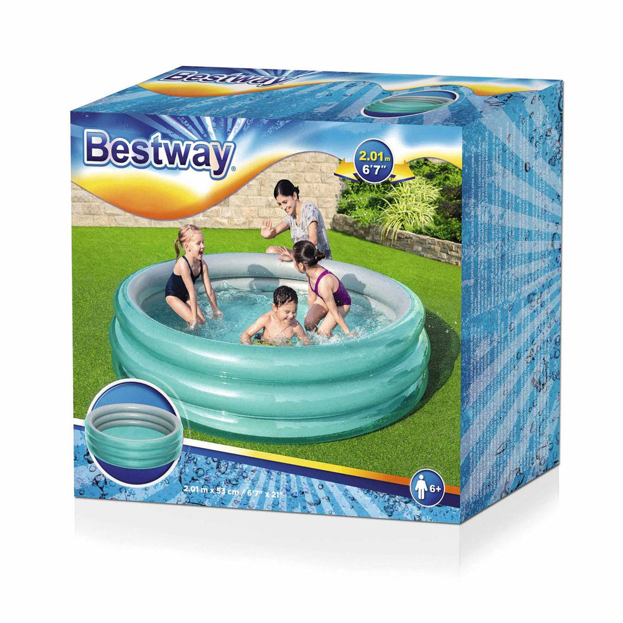 Piscine pour enfants Bestway ronde grande métallique, 201 cm