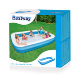 Rectangle de la piscine familiale de Bestway, 305x183x46cm