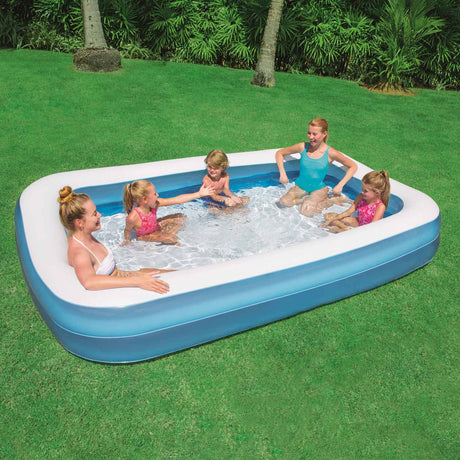 Rectangle de la piscine familiale de Bestway, 305x183x46cm