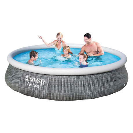 Bestway Piscine Fast Set autour de Rattan, 396 cm