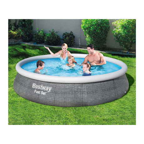 Bestway Piscine Fast Set autour de Rattan, 396 cm