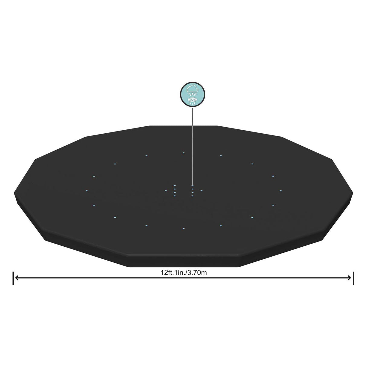 Bâche Bestway ronde, 360 366 cm