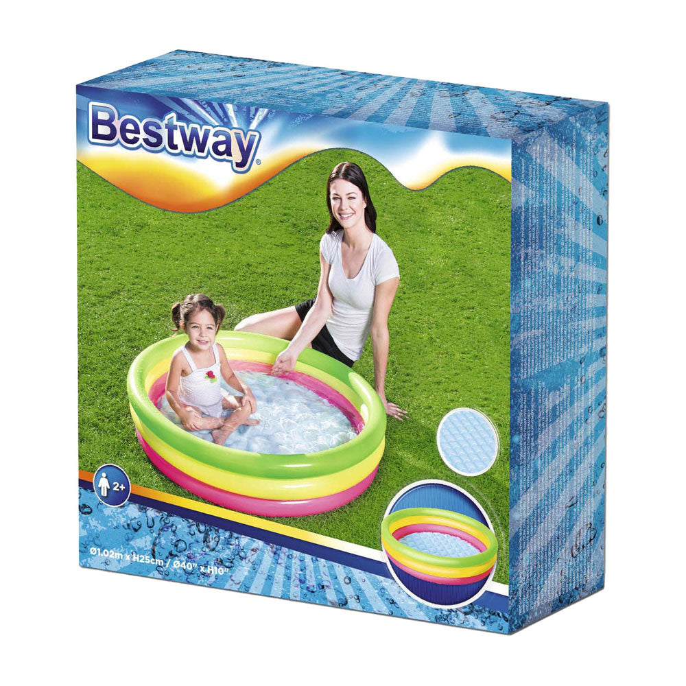 Piscine pour enfants Bestway ronde couleurs, 102 cm