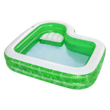 Piscine familiale Bestway paradis tropical rectangulaire avec siège, 231 cm