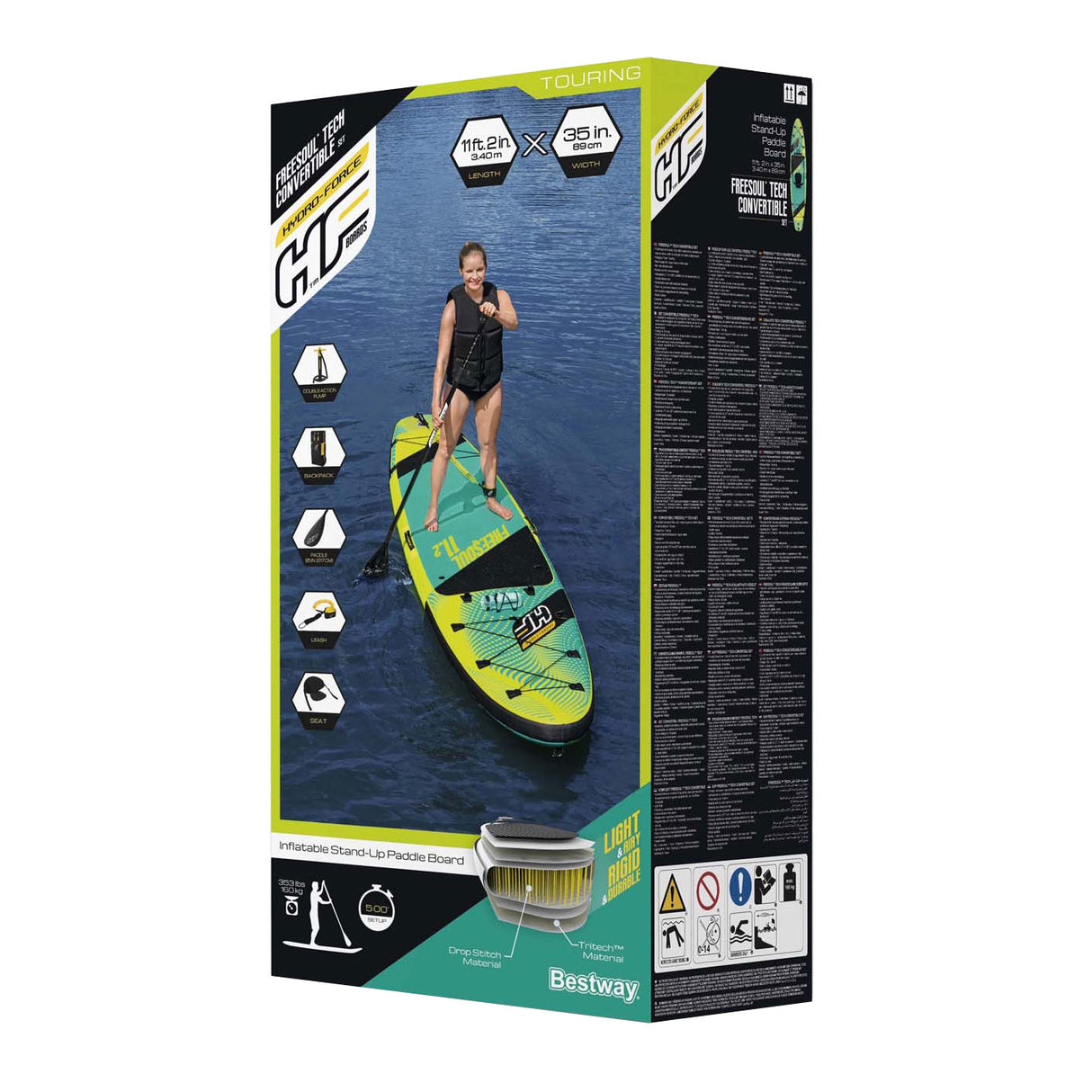Ensemble interchangeable Bestway Hydro Force Sup Board Freesoul Tech